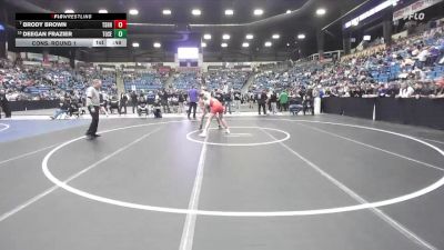 138 lbs Cons. Round 1 - Brody Brown, Tecumseh - Shawnee Heights HS vs Deegan Frazier, Topeka-Seaman