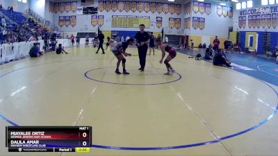 108 lbs Cons. Round 1 - Dalila Amar, Mayhem Wrestling Club vs Miayalee Ortiz, George Jenkins High School