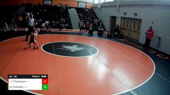 8U - 55 lbs Quarterfinal - Jonathan Thompson, Mt. Pleasant vs Bensen Solnosky, BMCE