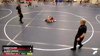 88 lbs Round 4 (6 Team) - Garrett Blaser, St. Francis vs Alleena Johnson, Northfield