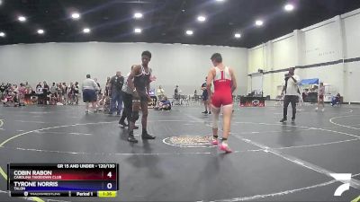 120/130 Round 1 - Cobin Rabon, Carolina Takedown Club vs Tyrone Norris, Talon