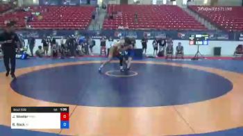 71 lbs Consolation - Jed Wester, Pinnacle Wrestling Club vs Brett Back, Wisconsin