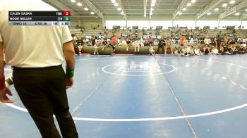 154 lbs Semifinal - Calen Saska, TDWC Maniacs Blue - MS vs Bode Heller, IRONWHALE - MS