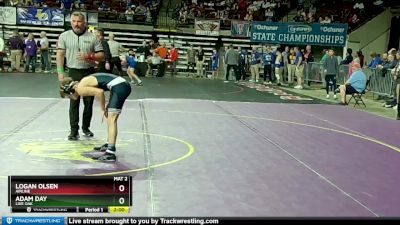 D 1 113 lbs Champ. Round 2 - Logan Olsen, Airline vs Adam Day, Live Oak