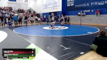 114 lbs Round 3 - Ian Olson, Waconia vs Brayson Welch, Hibbing