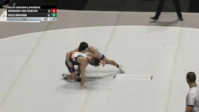 141 lbs Round 1 (16 Team) - Kole Brower, Illinois vs Brennan Van Hoecke, Little Rock