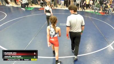 80 lbs Quarterfinal - Filimone Afu, Team Pride Academy vs Samuel Whitmore, Riverton Wolf Pack Wrestling