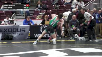 133 lbs First Round - Brady Kostick, Richland vs Will Detar, Trinity*