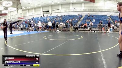 190 lbs Cons. Round 1 - John Gill, OH vs Creed Williams, KY