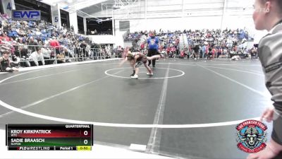 70 lbs Quarterfinal - Sadie Braasch, SlyFox vs Kroy Kirkpatrick, WTC