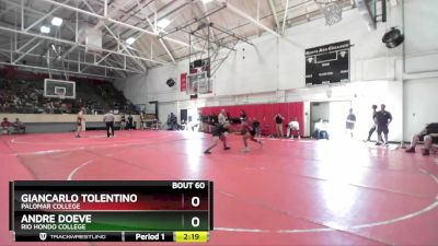 174 lbs Champ. Round 1 - Andre Doeve, Rio Hondo College vs Giancarlo Tolentino, Palomar College