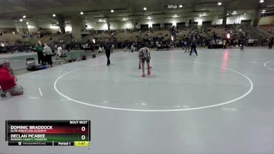 120 lbs Cons. Round 4 - Dominic Braddock, Elite Wrestling Academy vs Declan McAbee, Warren County Pioneers