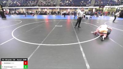 7th - 8th grade - 138 Cons. Round 4 - Landon Askelsen, Moen Wrestling Academy vs Keegan Eisentrager, Iowa