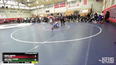 130 (132) 7th Place Match - Brynna Cohee, Justin-Siena vs Romi Green, San Leandro