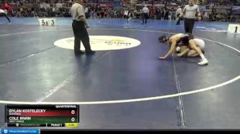 132 lbs Quarterfinal - Dylan Kostelecky, Bismarck vs Cole Irwin, West Fargo