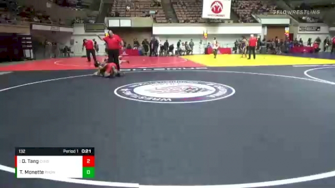 132 lbs Cons. Round 2 - David Tang, Castro Valley HIgh School Wrestling vs Tyler Monette, Royal 132 lbs Cons. Round 2 - David Tang, Castro Valley HIgh School Wrestling vs Tyler Monette, Royal
