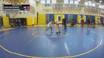 132 lbs 3rd Place Match - Kyrie-jade Brunson, Camden Outsiders vs Savannah Fernandes, Ocoee Wrestling Club