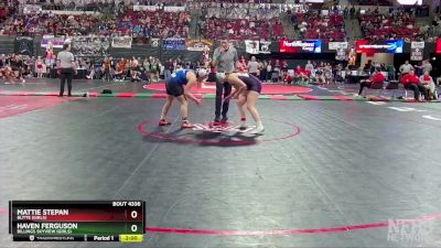 G - 152 lbs Quarterfinal - Mattie Stepan, Butte (Girls) vs Haven Ferguson, Billings Skyview (Girls)