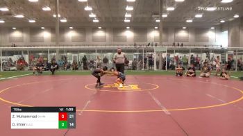 75 lbs Quarterfinal - Zayd Muhammad, Team Hammer-OH vs Devin Ehler, Elite Athletic Club DZ