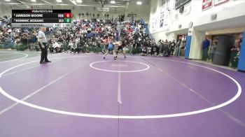 Boys 144 lbs Quarterfinal - Dominic Bozanic, Gilroy Boys vs Jameson Moore, Fremont (Sunnyvale) Boys
