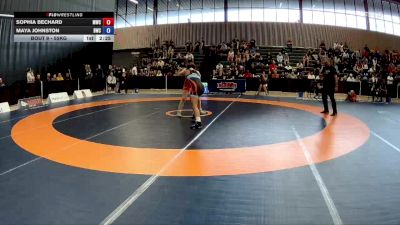 55kg Quarterfinal - Sophia Bechard, Montreal Wrestling Club vs Maya Johnston, Dinos Wrestling Club