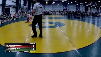 100 lbs Rd# 1 9:00am Friday - Xavier Bernthal, Untouchables vs Giovanni Barrone, Maryland GOLD