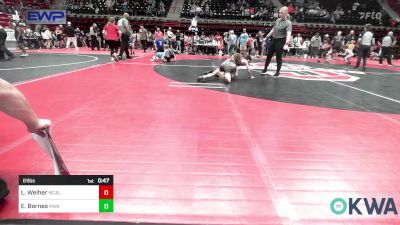 61 lbs Consolation - Logan Weiher, McAlester Youth Wrestling vs Easton Barnes, Morris Wrestling Association