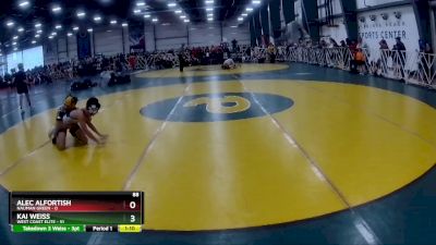 88 lbs Rd# 3 12:00pm Friday - Kai Weiss, West Coast Elite vs Alec Alfortish, Nauman Green