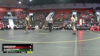 120 lbs Quarterfinals (8 Team) - Julien Kimling, Hudson Area HS vs Di`Angelo Saldana, Iron Mountain HS