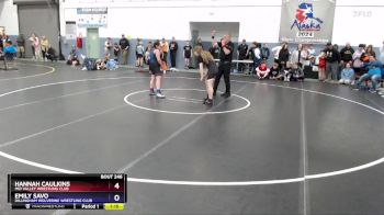 126 lbs Round 2 - Hannah Caulkins, Mid Valley Wrestling Club vs Emily Savo, Dillingham Wolverine Wrestling Club