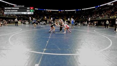 118 lbs Consy 4 - Skyden Thrower, Exeter Twp. vs Alayna Dufour, Dubois