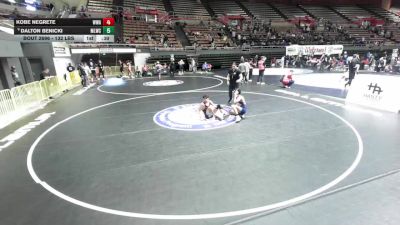 132 lbs Semis - Dalton Benicki, Mother Lode Wrestling Club vs Kobe Negrete, Wright Wrestling Academy