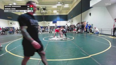 146 lbs Cons. Round 2 - Michael Hernandez, Fullerton High School vs Samuel Coxe, Hill Crest HS