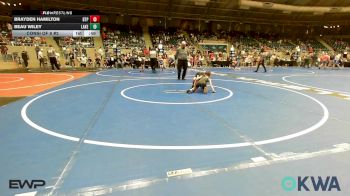 55 lbs Consi Of 8 #2 - Brayden Hamilton, Tulsa Blue T Panthers vs Beau Wiley, Lake Legends Wrestling Club