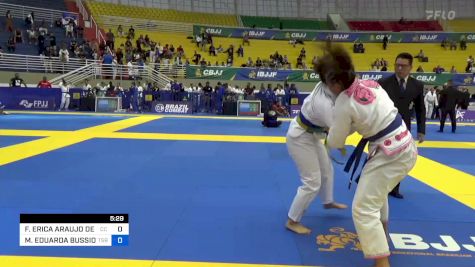 FRANCISCA ERICA ARAUJO DE ANDRAD vs MARIA EDUARDA BUSSIOLI 2023 Brasileiro Jiu-Jitsu IBJJF