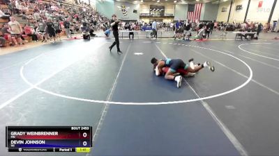 150 lbs Cons. Round 4 - Grady Weinbrenner, MN vs Devin Johnson, WI