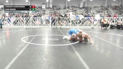145 lbs Consi Of 64 #2 - Langdon Klinkhammer, SD vs Cade Gehris, NC