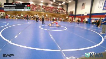 67 lbs Semifinal - Easton Barnes, Raw Wrestling Club vs Blaine Backus, Newkirk Takedown Club