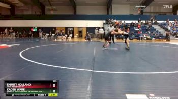 133 lbs Finals (2 Team) - Emmitt Holland, Ohio Wesleyan vs Kaden Ware, Pennsylvania College Of Technology