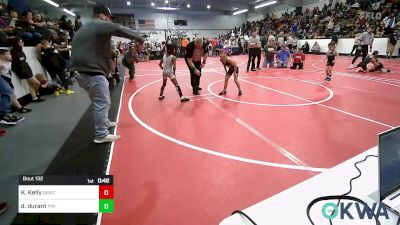 58 lbs Final - Kaleb Kelly, Broken Arrow Wrestling Club vs Dash Durant, Pin-King All Stars