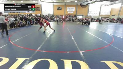 215 lbs Round Of 32 - Benjahmin Wilcox, Woonsocket vs Logan Hauck, Whittier