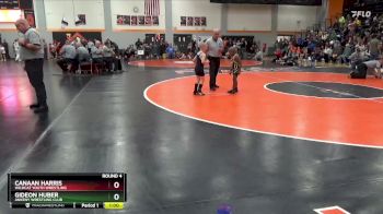 Round 4 - Gideon Huber, Ankeny Wrestling Club vs Canaan Harris, Wildcat Youth Wrestling