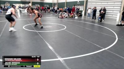 197 lbs Cons. Round 1 - Jacob Awiszus, Nebraska-Kearney vs Edward Nelson, Colorado Mesa University