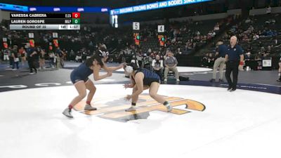 190 lbs Round Of 32 - Vanessa Cabrera, Eleanor Roosevelt (SS) vs Lauren Gorospe, Milpitas (CC)