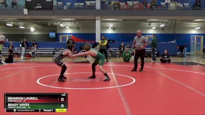 110 lbs Round 5 (6 Team) - Brady Hayes, Medina Highland vs Brandon Laurell, Oregon Clay