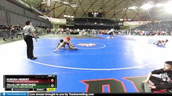 127 lbs 5th Place Match - Talullah Newcomer, South Kitsap Wrestling Club vs Aurora Hiebert, Thunder Mountain Wrestling Club