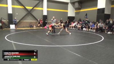 112 lbs Round 1 (16 Team) - Evelyn Kramer, BVWC Gold vs Addisyn Darling, NE Valkyrie