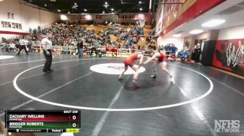 157 lbs Cons. Round 2 - Zachary Welling, Evanston vs Bridger Roberts, Evanston
