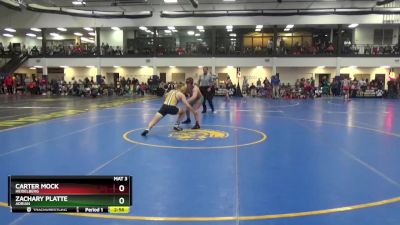 157 lbs Quarterfinal - Zachary Platte, Adrian vs Carter Mock, Heidelberg