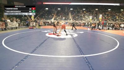 4A-157 lbs Cons. Round 3 - Gus Bertagnole, Natrona County vs Hunter Boss, Jackson Hole